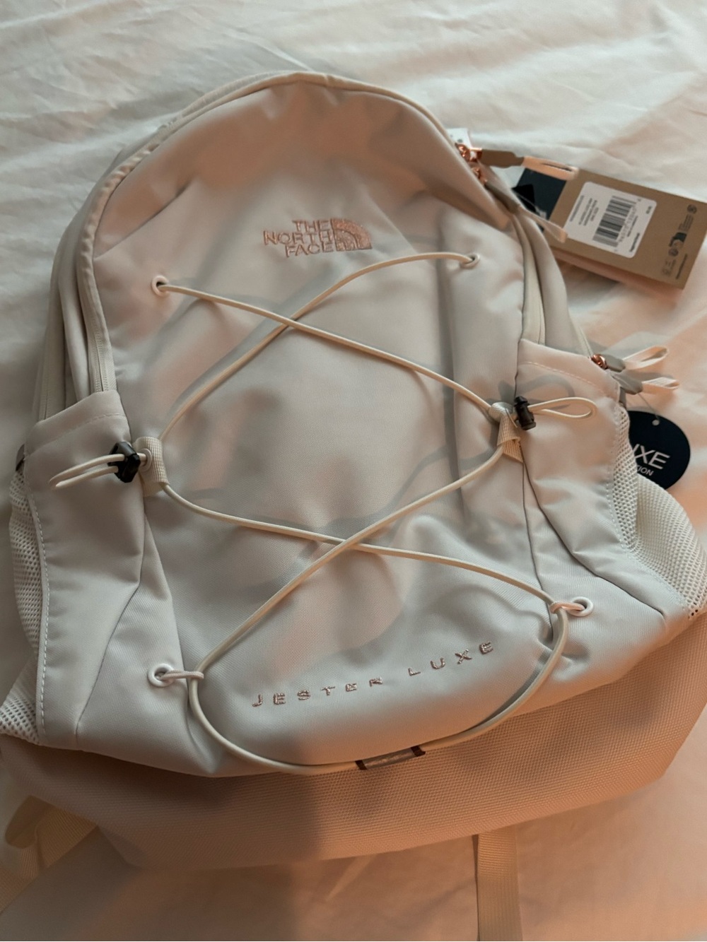 The North Face Jester Luxe Backpack in Cream